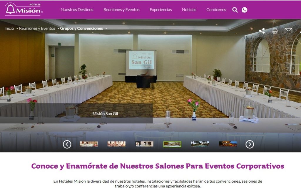 Hoteles Misión cuenta con variedad de salones y jardines para eventos diversos.