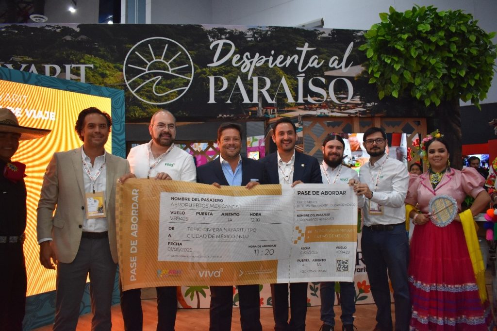Viva aterriza por primera vez en Tepic con una nueva ruta directa al AIFA.
