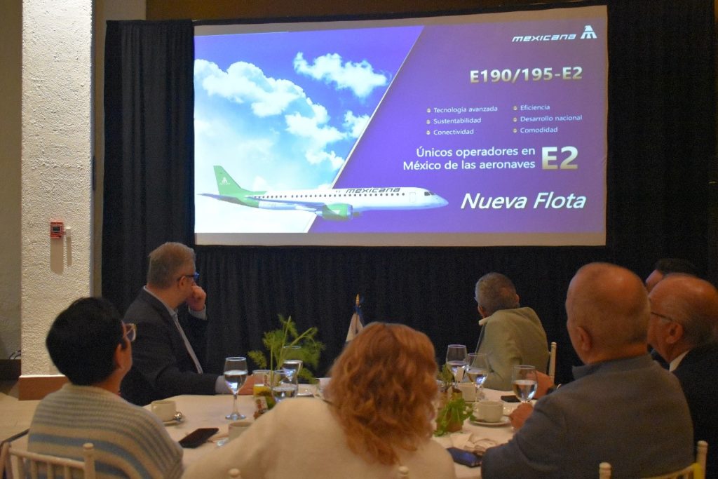 Erick Sánchez informó que recientemente se integró el Embraer 195-2 para 132 pasajeros a la flota de Mexicana.