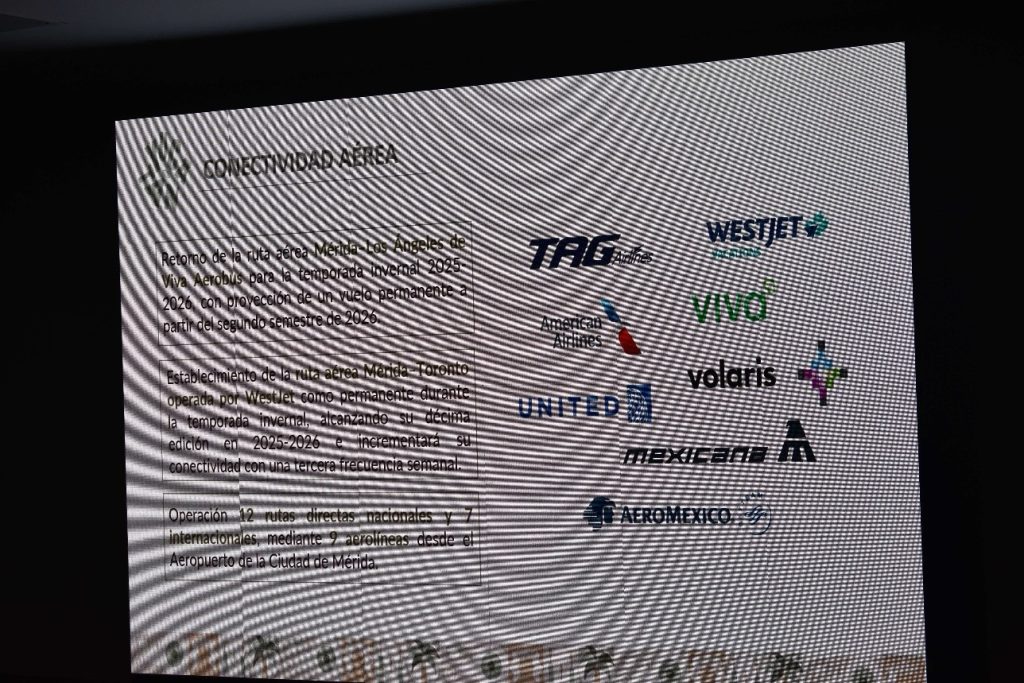 Conectividad aérea del estado de Yucatán a nivel nacional e internacional.